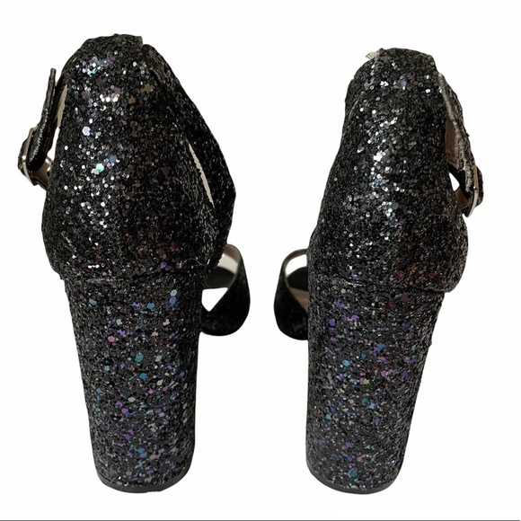 Betsey Johnson | Sparkle Black Glitter Heels - Picture 7 of 9